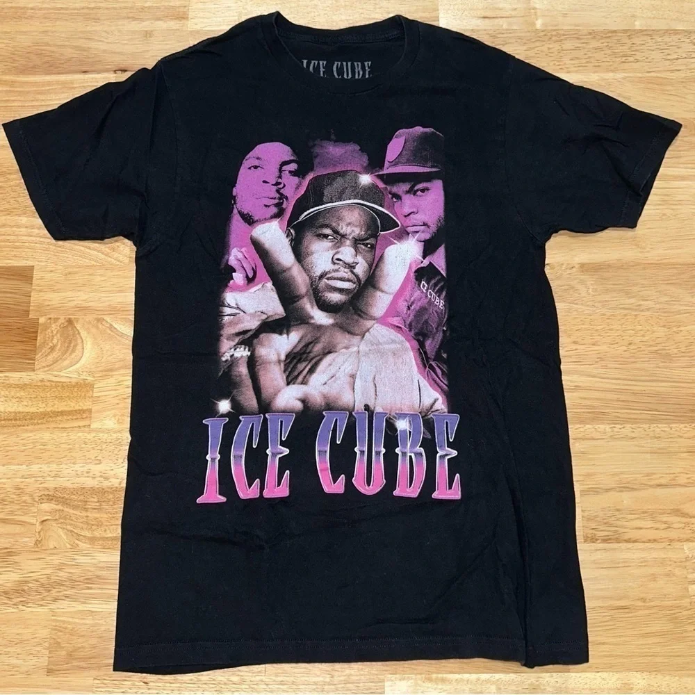 Ice Cube Black and Pink Short Sleeve Graphic Tee | S